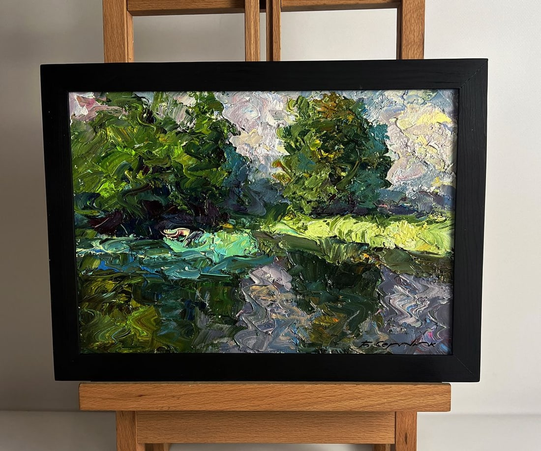 Oil painting Quiet daytime river Boris Serdyuk: Title: Oil painting Quiet daytime river Boris Serdyuk Description: NoAAA6011 *** ABOUT THIS PAINTING *** * TITLE: "Quiet daytime river" * ARTISTS: Serdyuk Boris Petrovich * SIZE: 21x30 cm/8.26x11.81 i