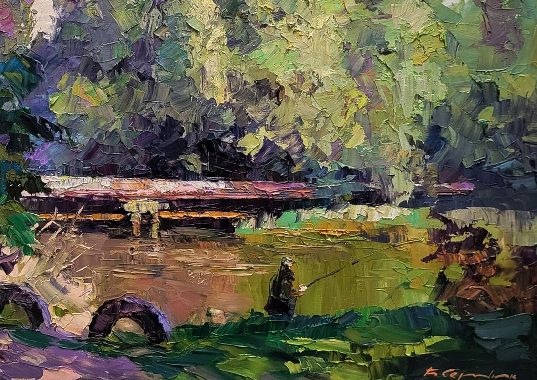 oil painting Alone with the river Boris Serdyuk - 7
