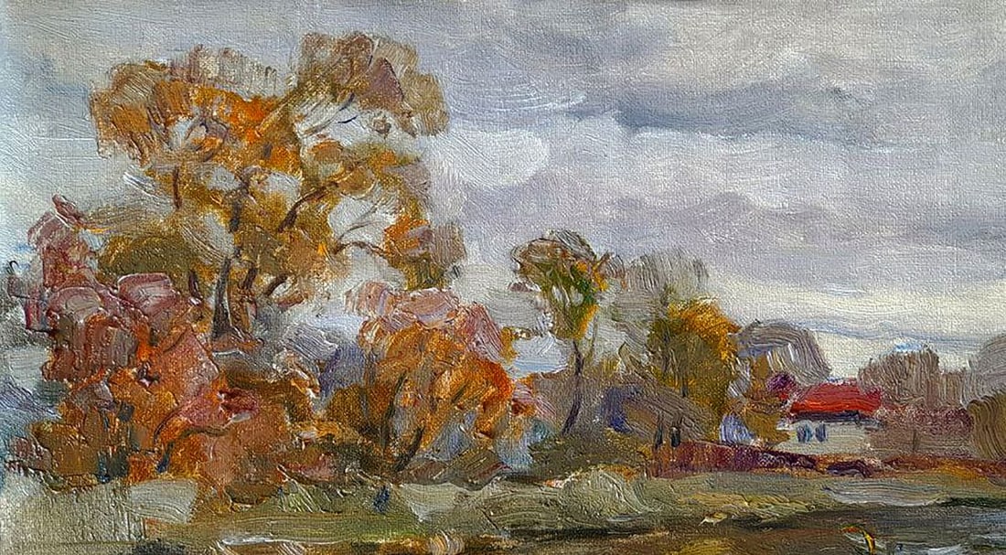 Oil painting Winding river in the forest Ivan Kovalenko - 2
