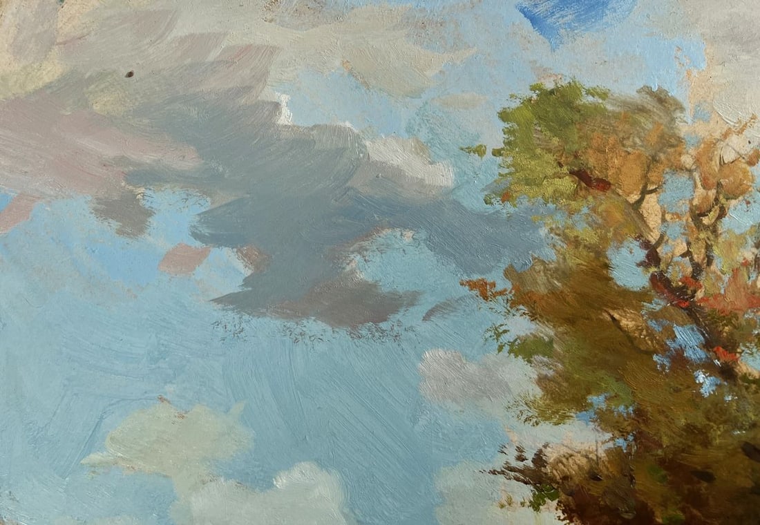 Oil painting A moment of silence by the river Yuriy Suprunchuk - 4