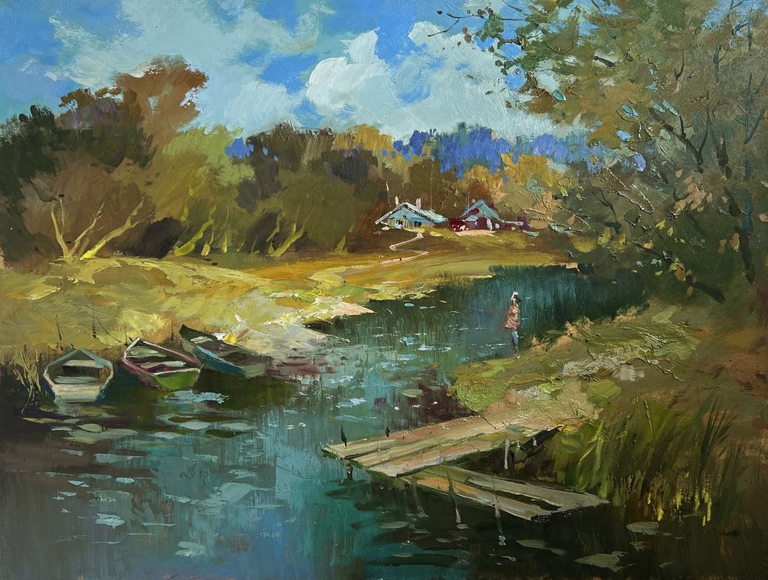 Oil painting Summer day in the outback Yuriy Suprunchuk - 3