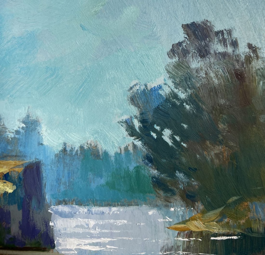 Oil painting Walk along the river Yuriy Suprunchuk - 4