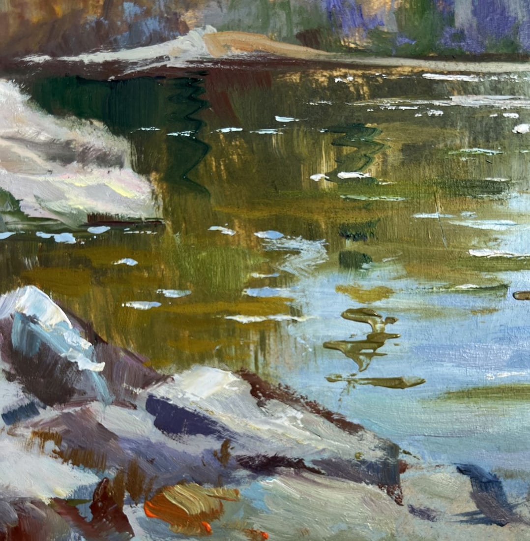 Oil painting Walk along the river Yuriy Suprunchuk - 8