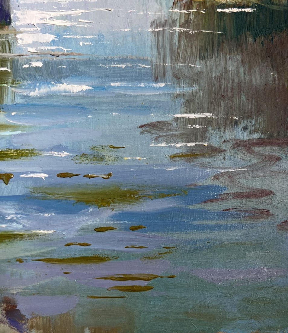 Oil painting Walk along the river Yuriy Suprunchuk - 9