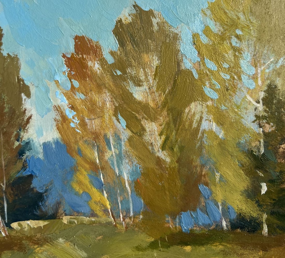 Oil painting Forest reflection in a pond Yuriy Suprunchuk - 5