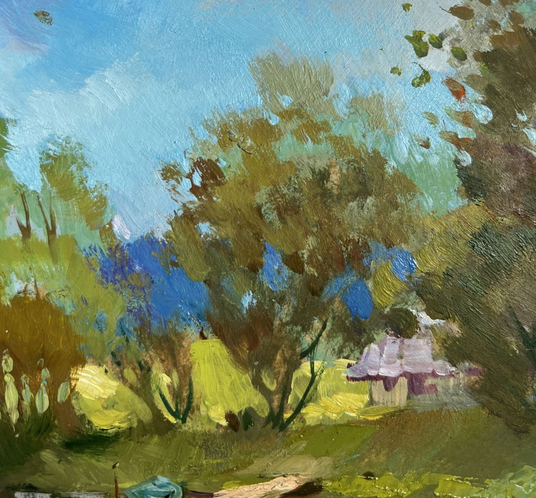 Oil painting A quiet ferryman in the village Yuriy Suprunchuk - 5