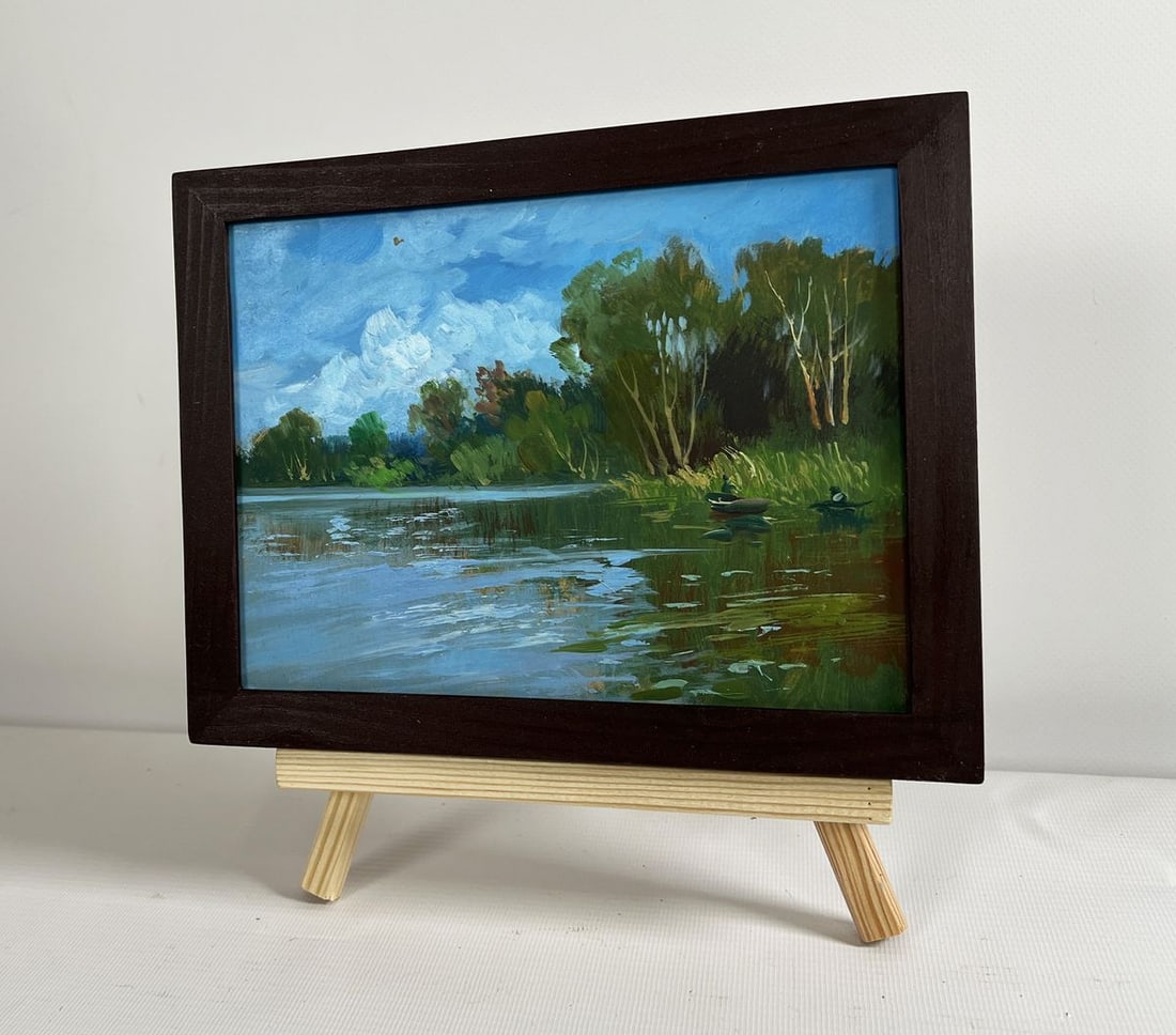 Oil painting River in green embrace Yuriy Suprunchuk - 2