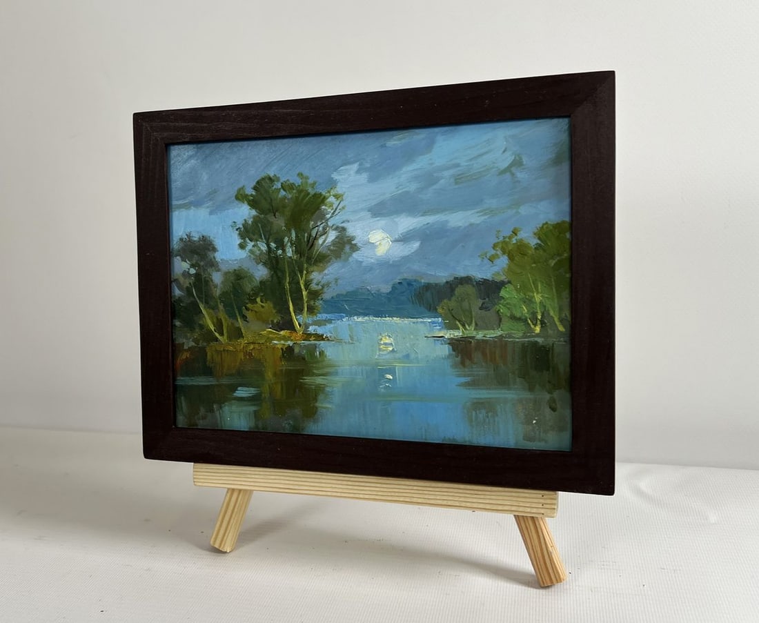 Oil painting Peace and quiet in nature Yuriy Suprunchuk - 2