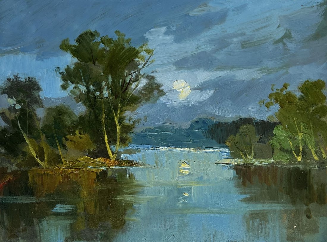 Oil painting Peace and quiet in nature Yuriy Suprunchuk - 3