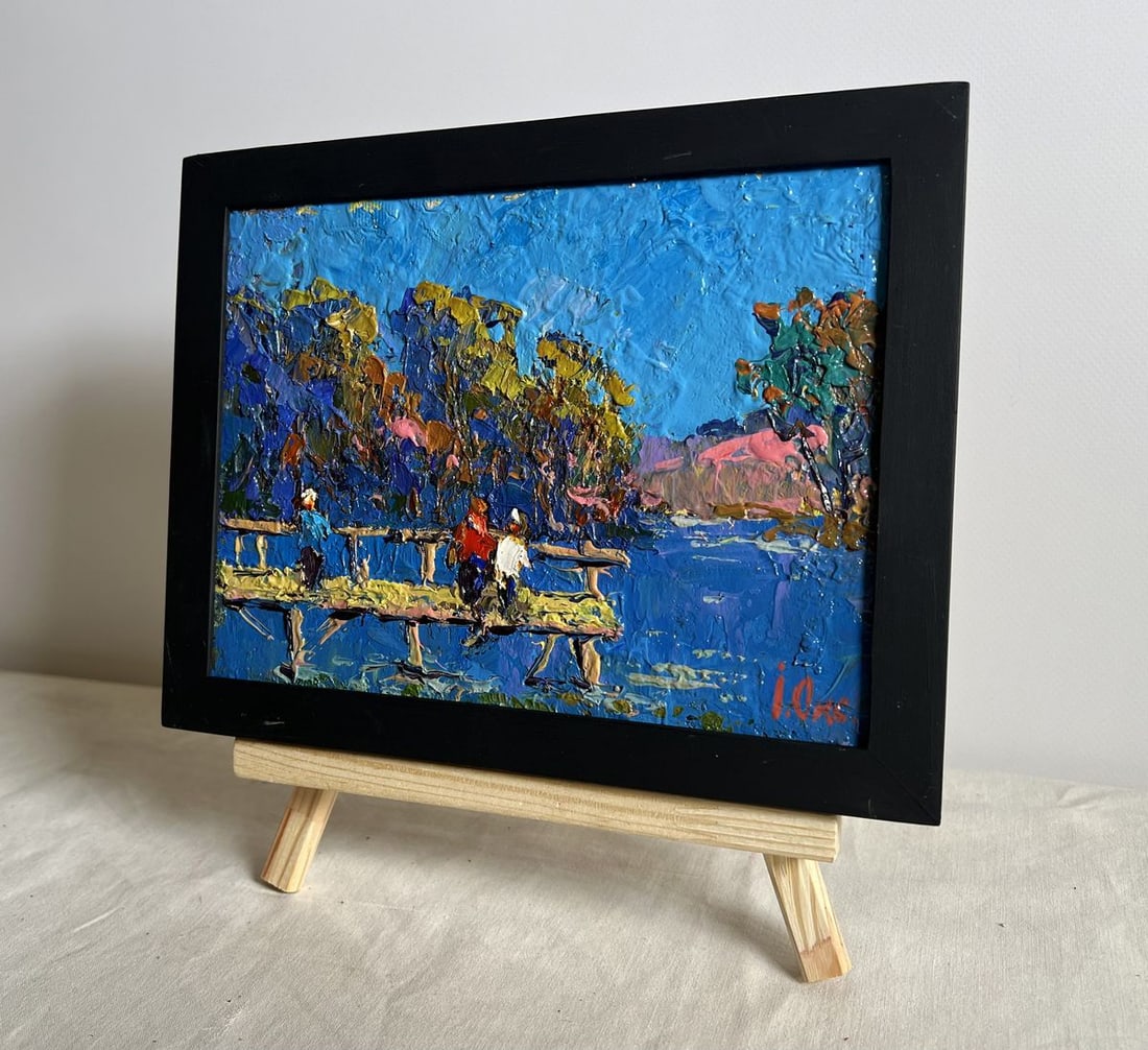 Oil painting Admiring the river Oksana Kalenyuk - 2