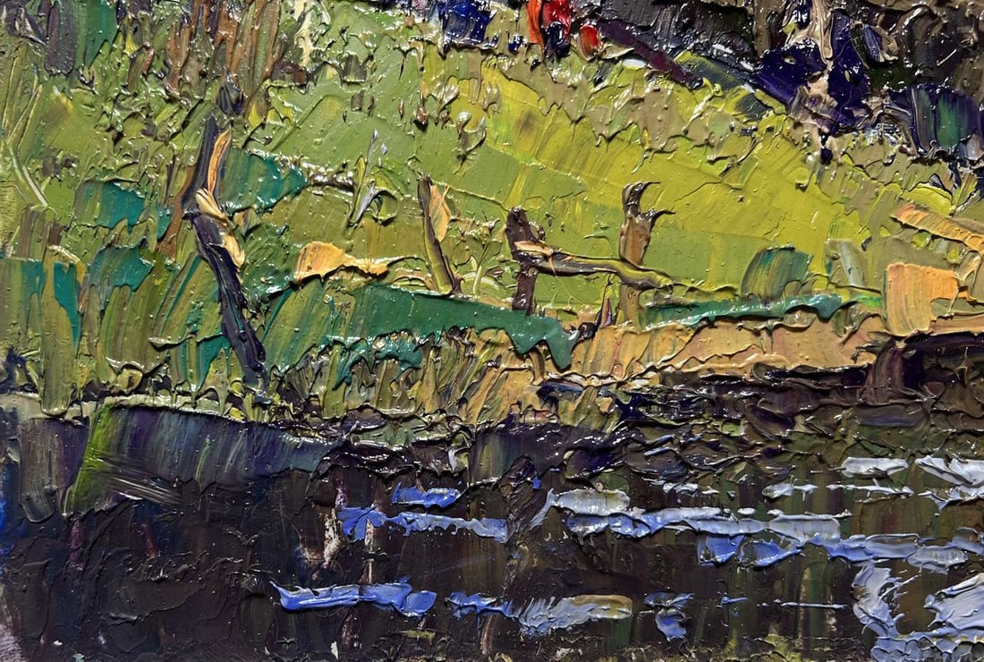 Oil painting By boat to the shore Oksana Kalenyuk - 5