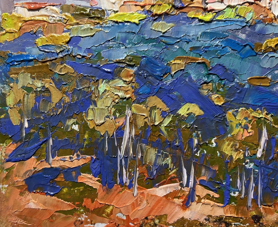 Oil painting Covered with grey clouds Alex Kalenyuk - 5