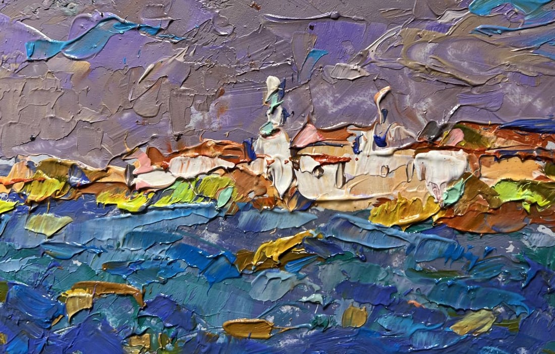 Oil painting Covered with grey clouds Alex Kalenyuk - 6