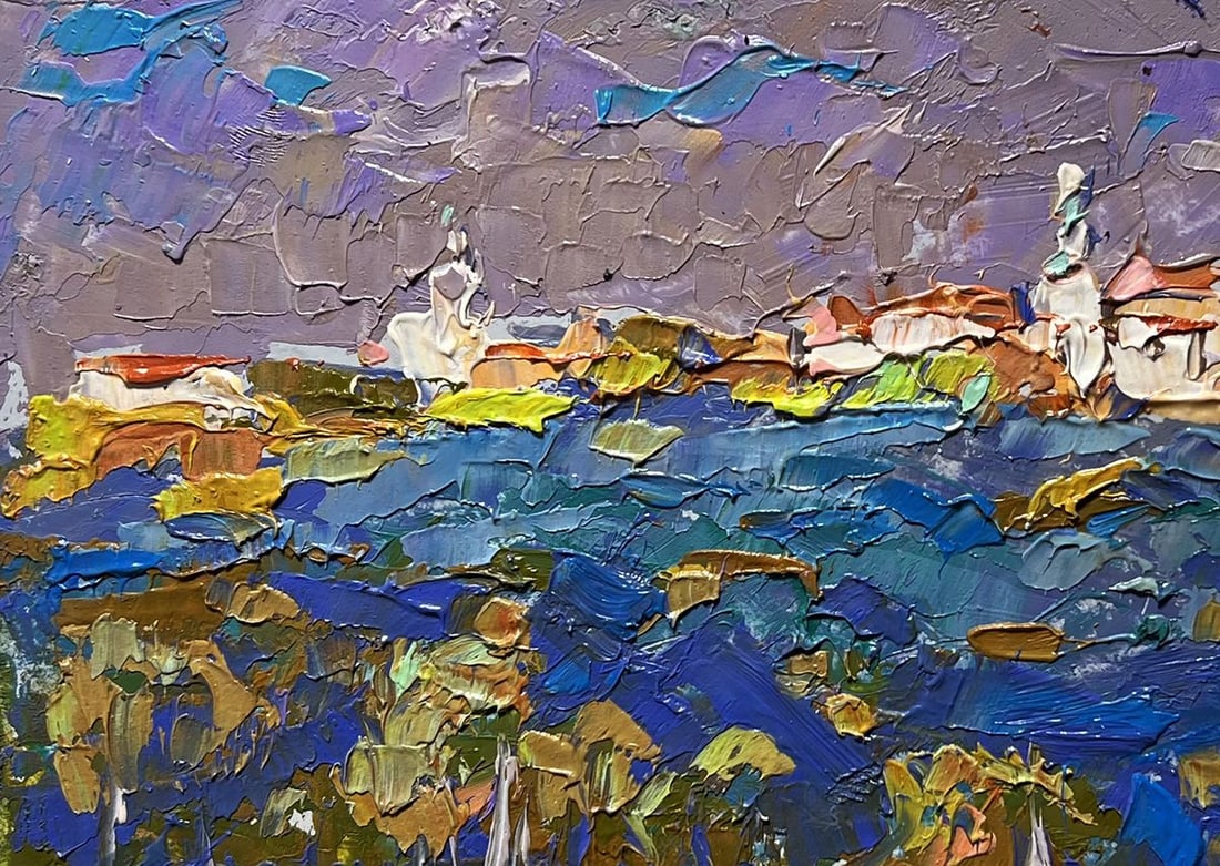 Oil painting Covered with grey clouds Alex Kalenyuk - 7
