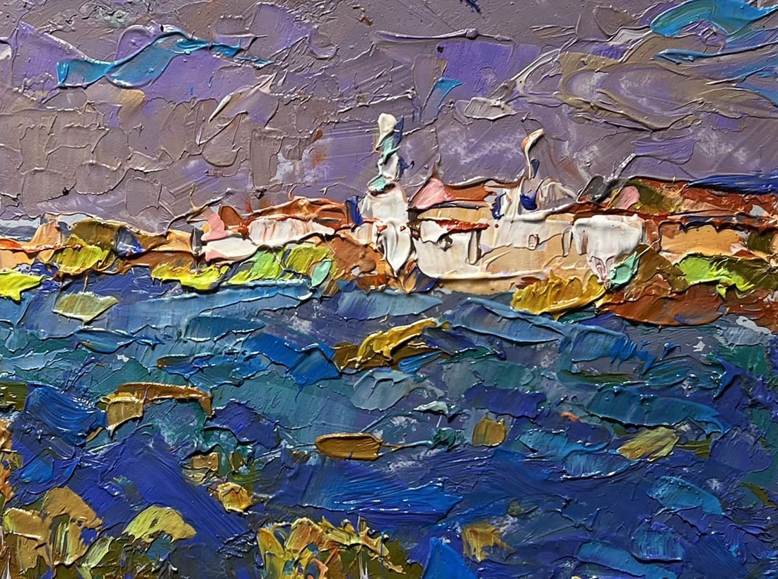 Oil painting Covered with grey clouds Alex Kalenyuk - 8