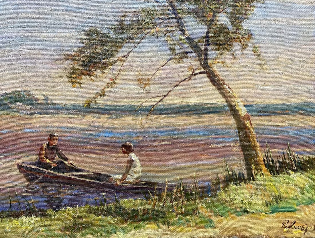 Oil painting Romantic evening Les Vladimir Stepanovich - 4