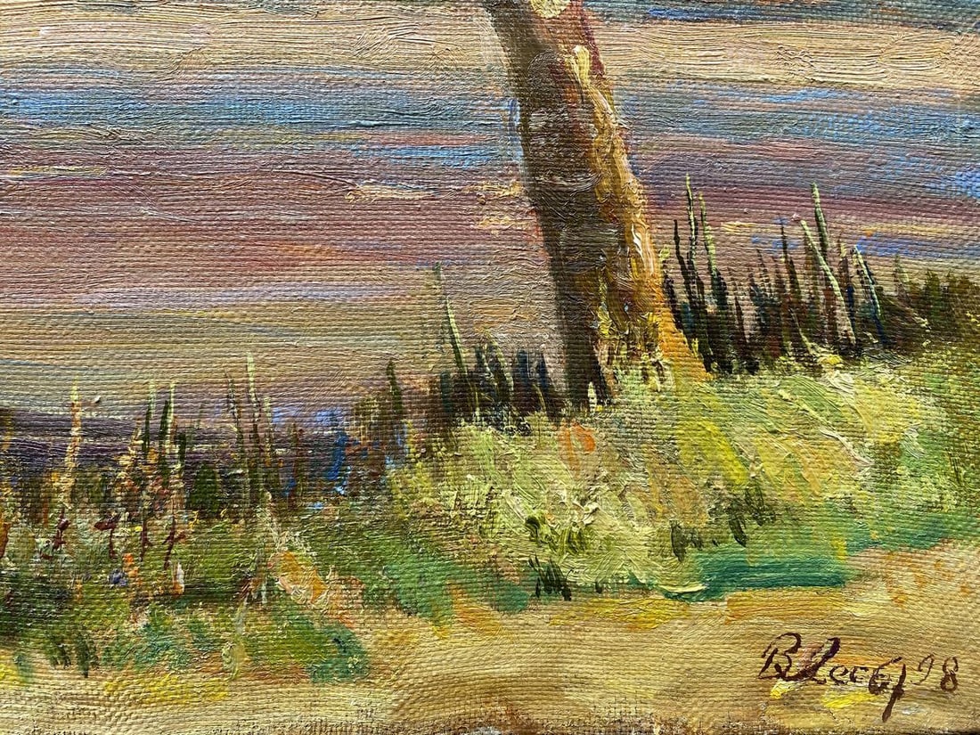 Oil painting Romantic evening Les Vladimir Stepanovich - 5