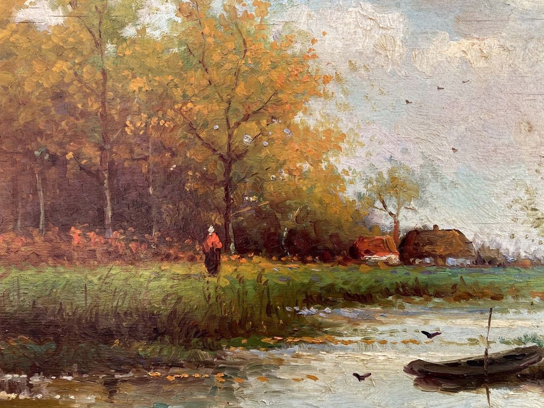 Oil painting Near the forest Unknown artist - 4
