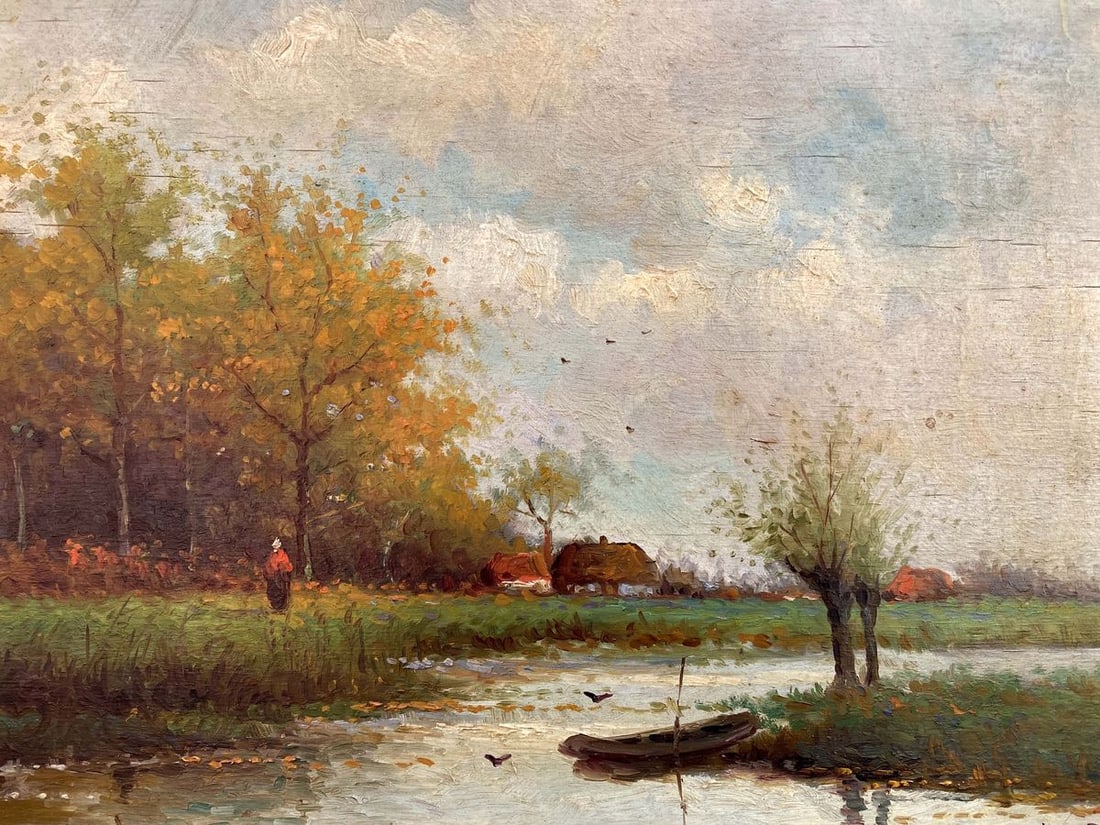 Oil painting Near the forest Unknown artist - 6