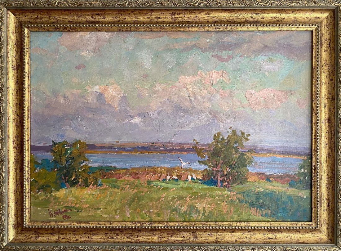 Oil painting Quiet evening Fomin Anatoly Nikiforovich - 2