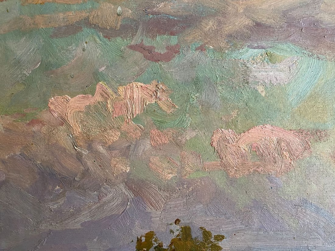 Oil painting Quiet evening Fomin Anatoly Nikiforovich - 7