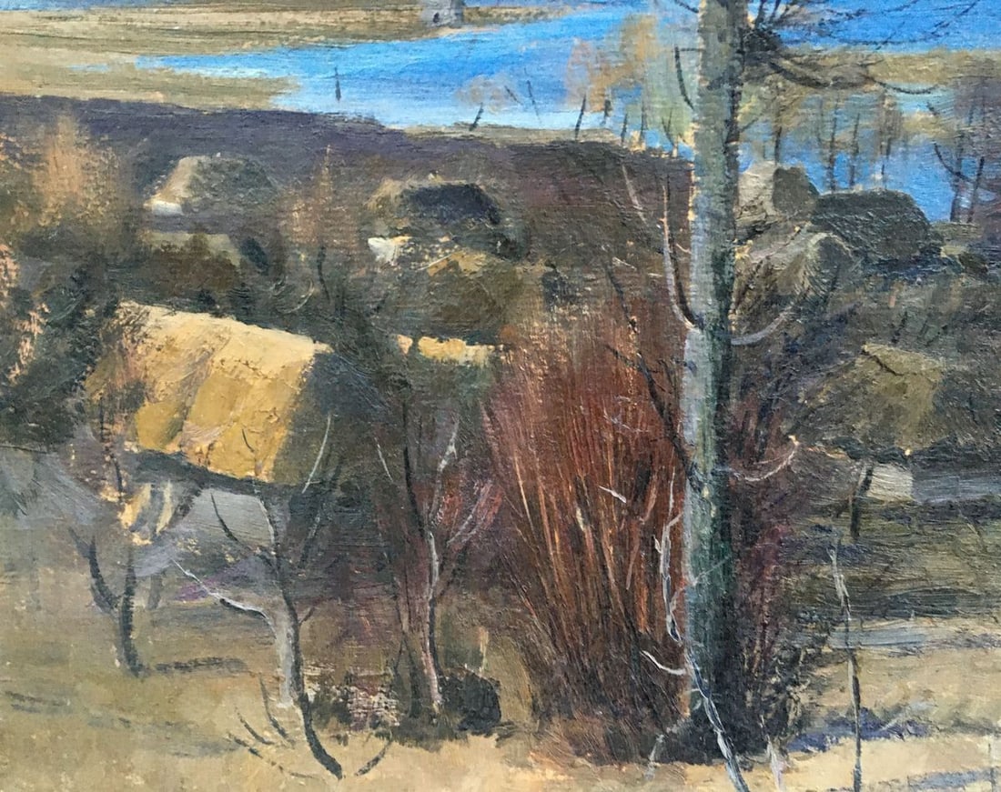 Oil painting Overlooking the village Tsyupka Ivan Kirillovich - 4