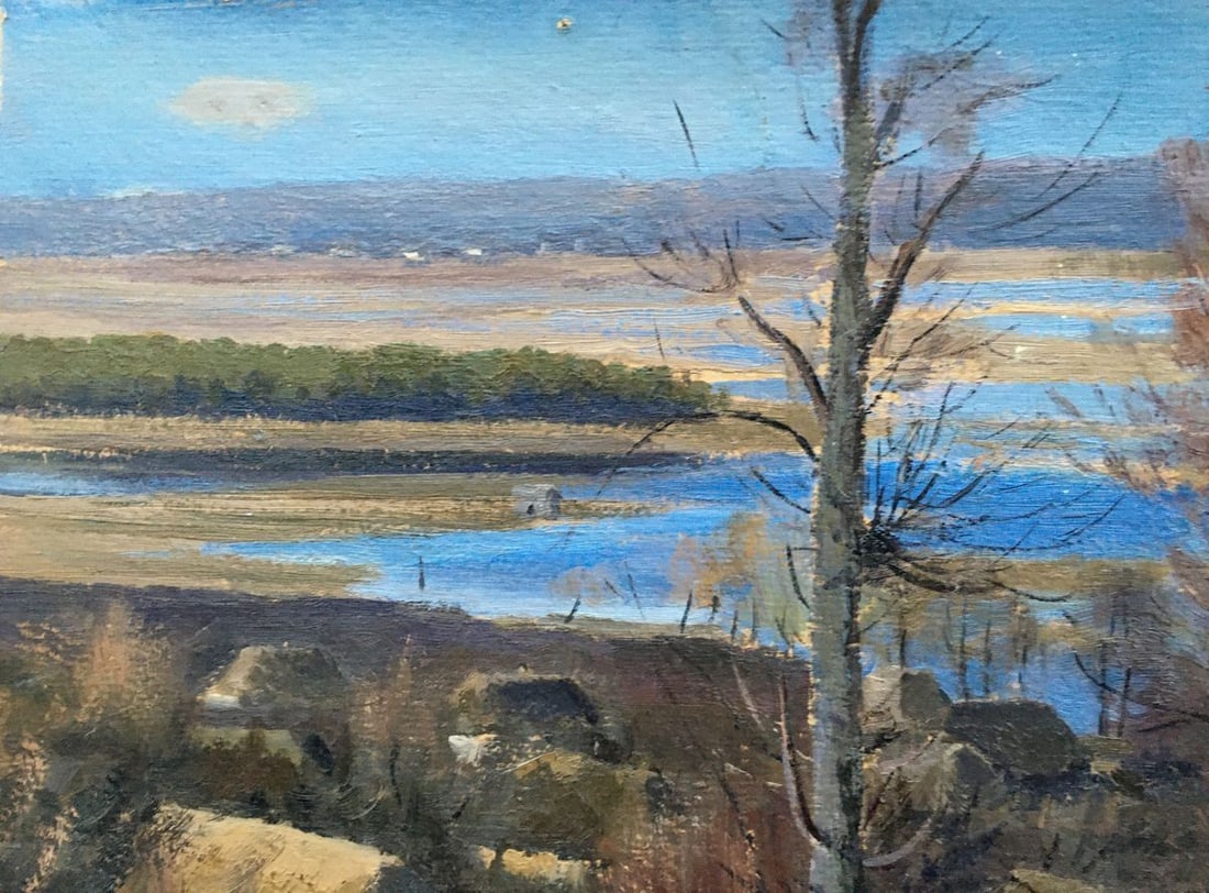 Oil painting Overlooking the village Tsyupka Ivan Kirillovich - 5