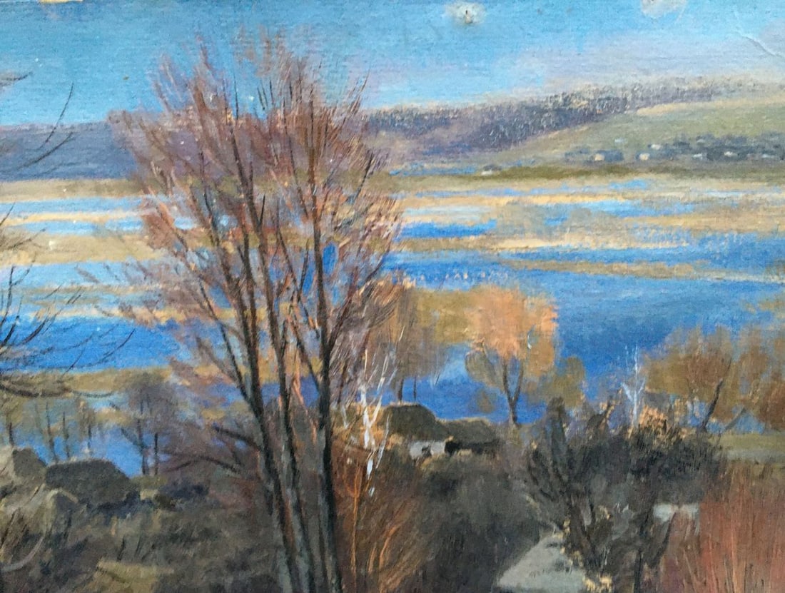 Oil painting Overlooking the village Tsyupka Ivan Kirillovich - 7