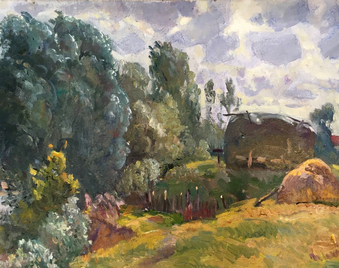 Oil painting Near the river Mynka Alexander Fedorovich - 2