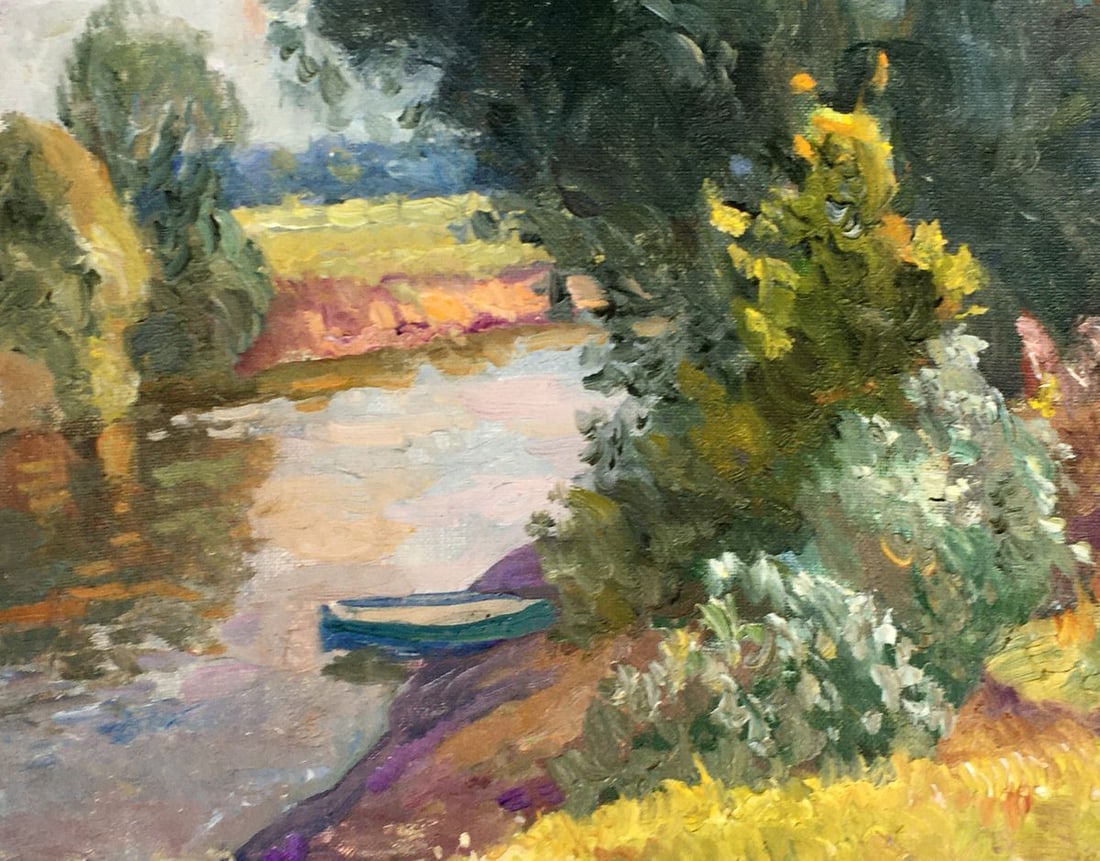 Oil painting Near the river Mynka Alexander Fedorovich - 9
