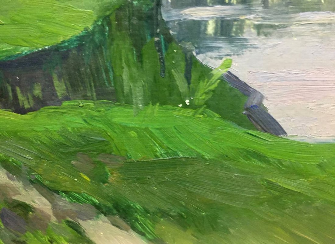 Oil painting River landscape Bloshenko Anatoly Mikhailovich - 5