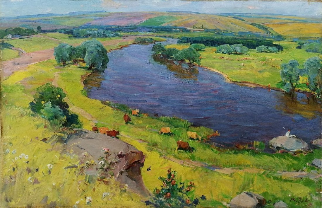 Oil painting Walk in the field Grebennik Vitaly Sergeevich: Title: Oil painting Walk in the field Grebennik Vitaly Sergeevich Description: No1119AAA *** ABOUT THIS PAINTING *** * TITLE: "Walk in the field" * ARTISTS: Grebennik Vitaly Sergeevich * SIZE: 90x140 