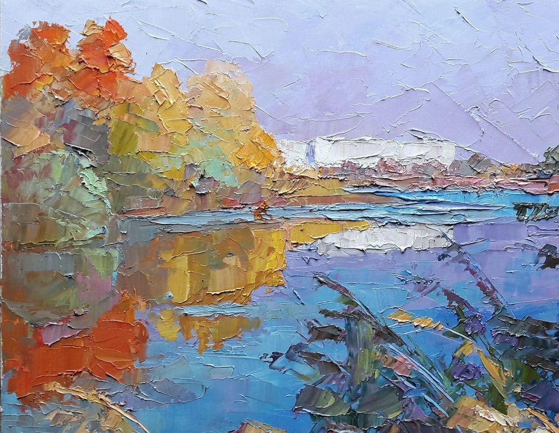 Oil painting Autumn on the river Serdyuk Boris Petrovich - 2
