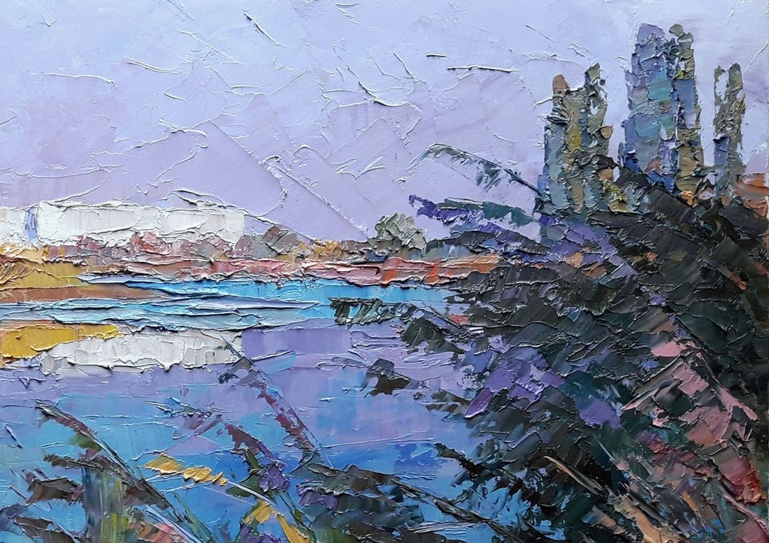 Oil painting Autumn on the river Serdyuk Boris Petrovich - 3