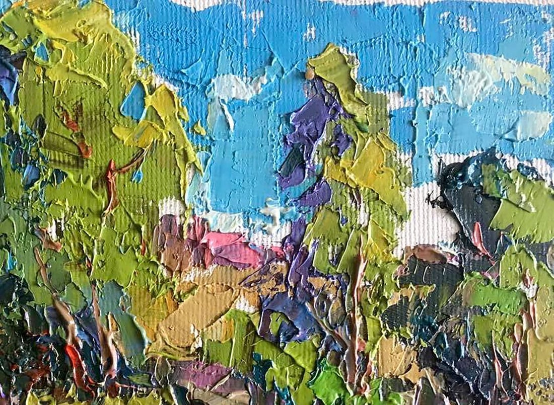 Oil painting Down the river Kalenyuk Oksana - 3
