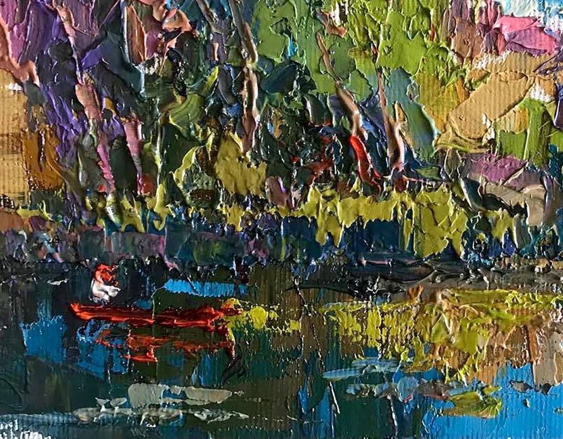 Oil painting Down the river Kalenyuk Oksana - 4
