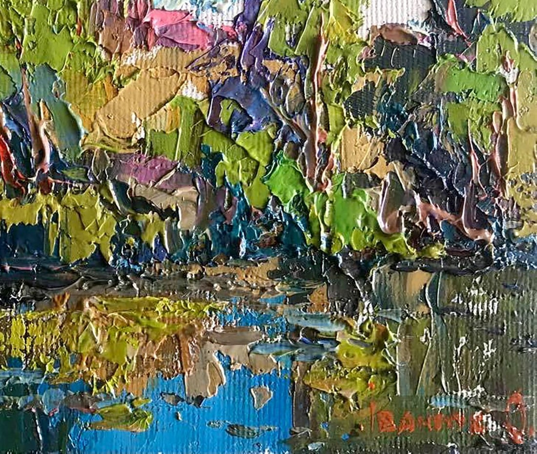 Oil painting Down the river Kalenyuk Oksana - 5