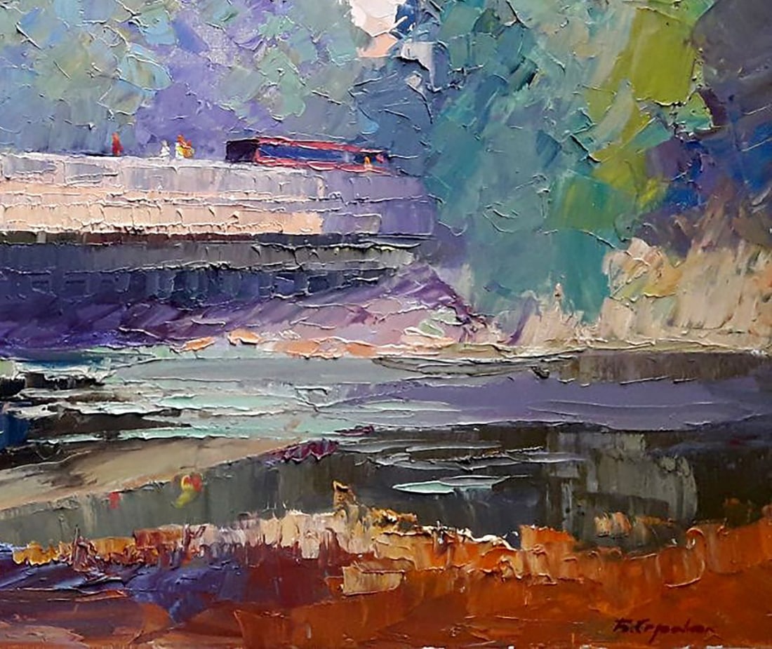 Oil painting Bridge over Sukhy Kahamlyk Serdyuk Boris Petrovich - 5