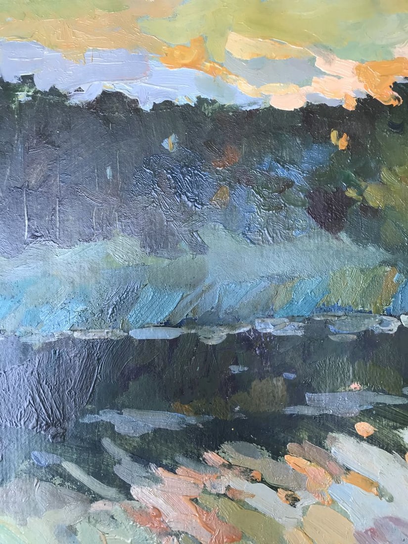 Oil painting Overlooking the forest Peter Tovpev - 4