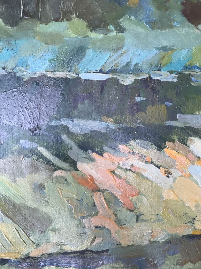 Oil painting Overlooking the forest Peter Tovpev - 5