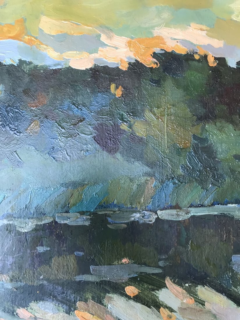 Oil painting Overlooking the forest Peter Tovpev - 6