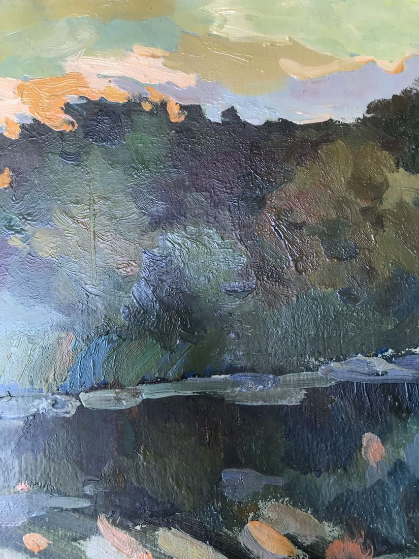 Oil painting Overlooking the forest Peter Tovpev - 8