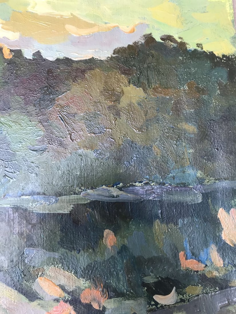 Oil painting Overlooking the forest Peter Tovpev - 9