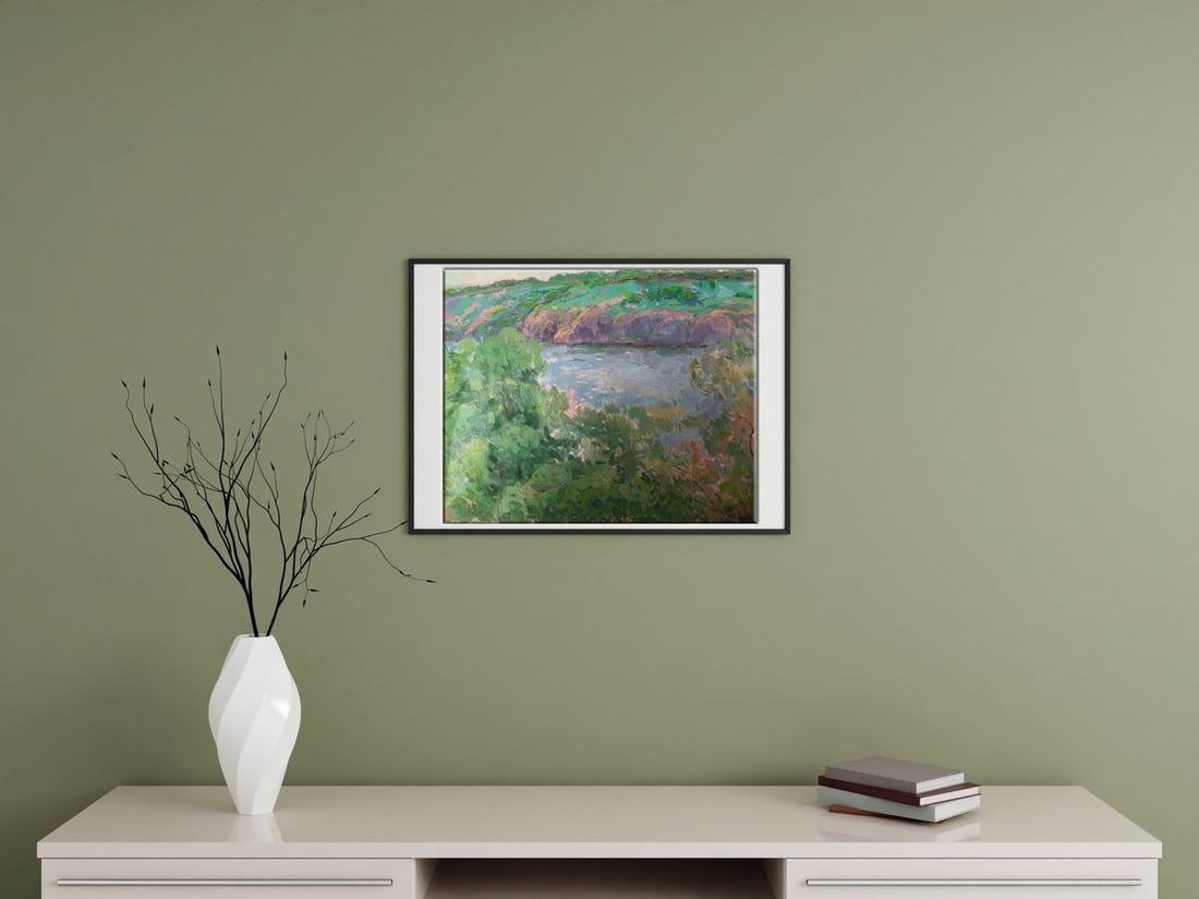 Oil painting Desna River Peter Tovpev - 3