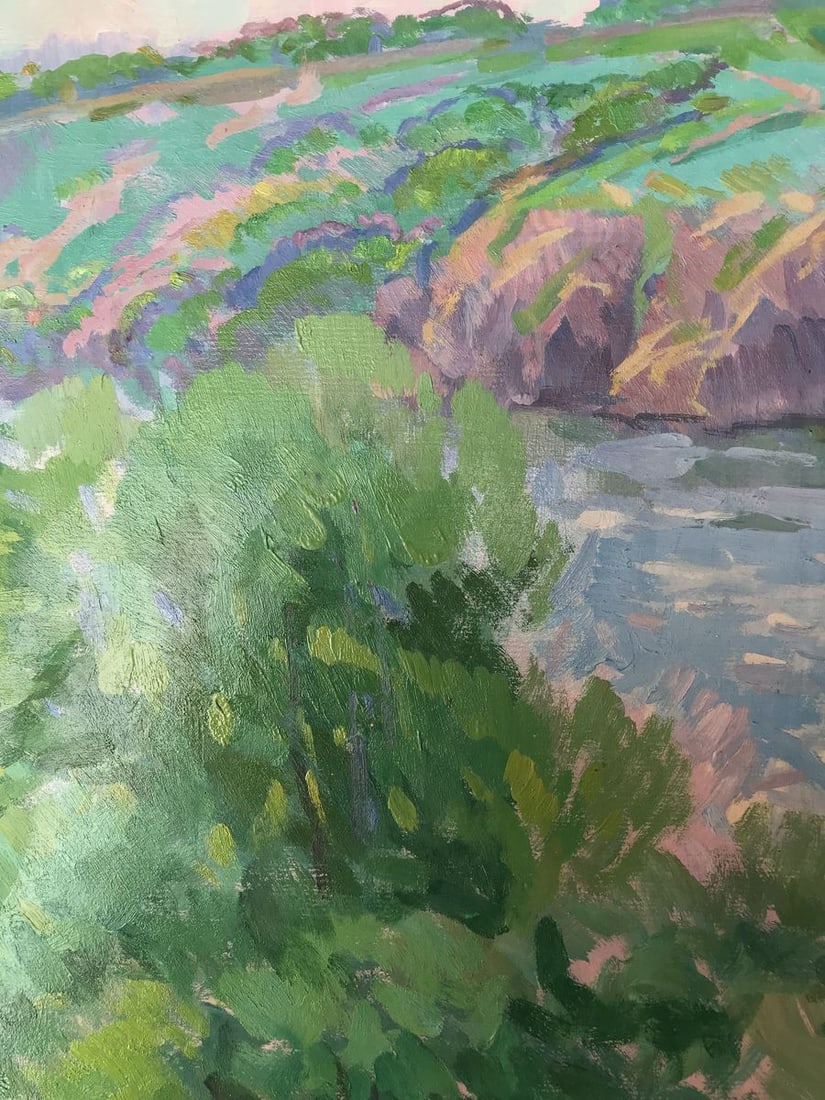 Oil painting Desna River Peter Tovpev - 4