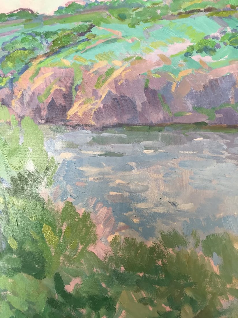 Oil painting Desna River Peter Tovpev - 6