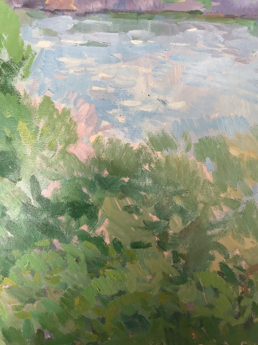 Oil painting Desna River Peter Tovpev - 7