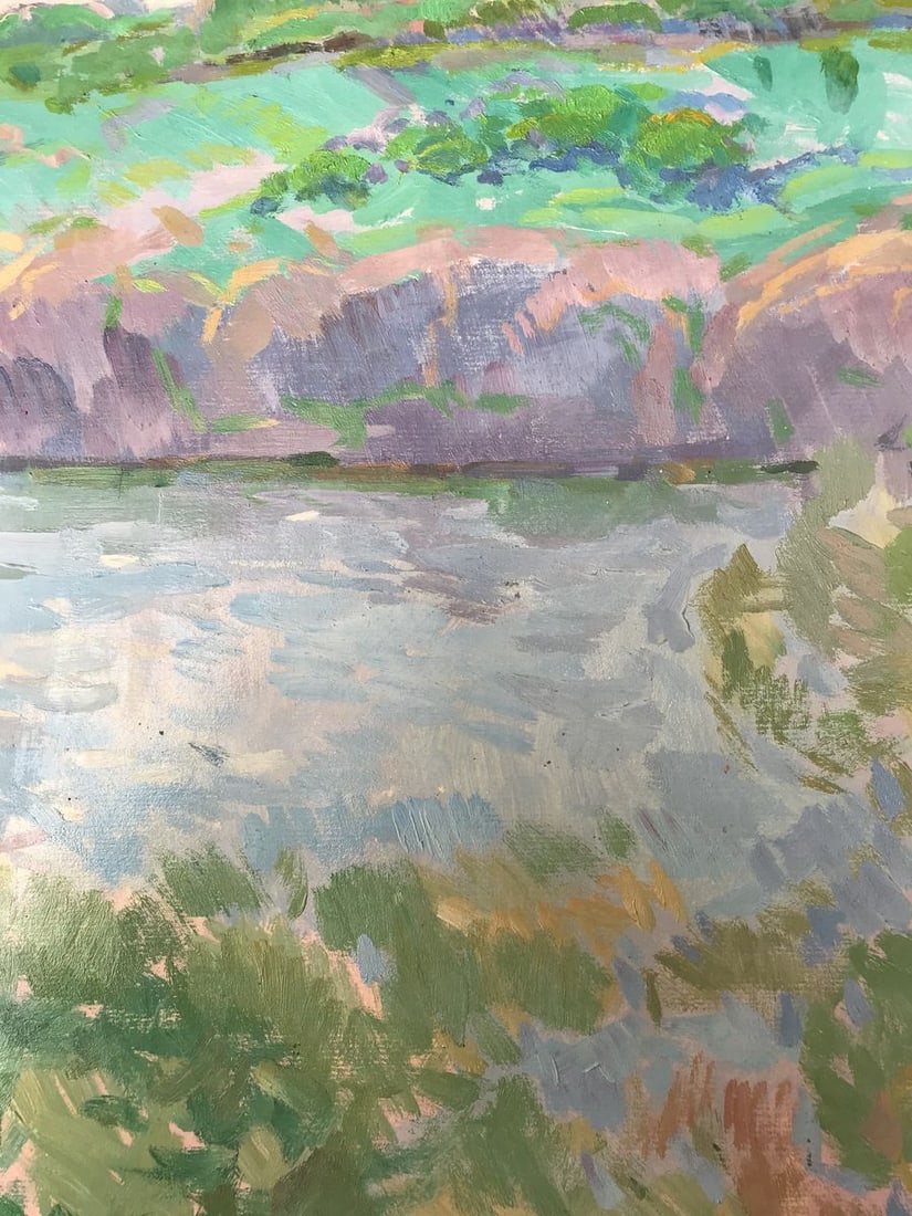 Oil painting Desna River Peter Tovpev - 8