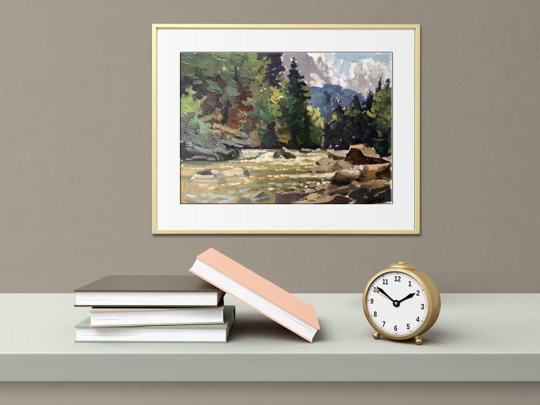 Oil painting Rest in the forest Batrakov Vladimir Grigorievich - 2