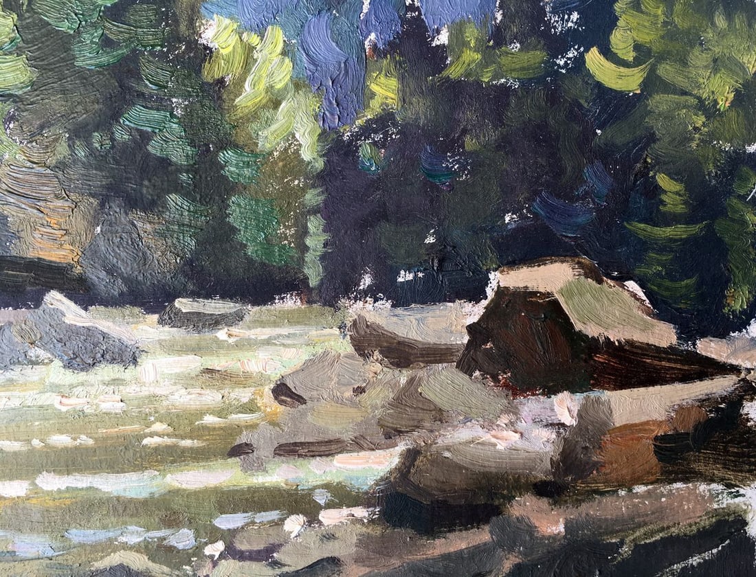 Oil painting Rest in the forest Batrakov Vladimir Grigorievich - 6